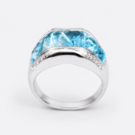 Azure Crest Statement Ring